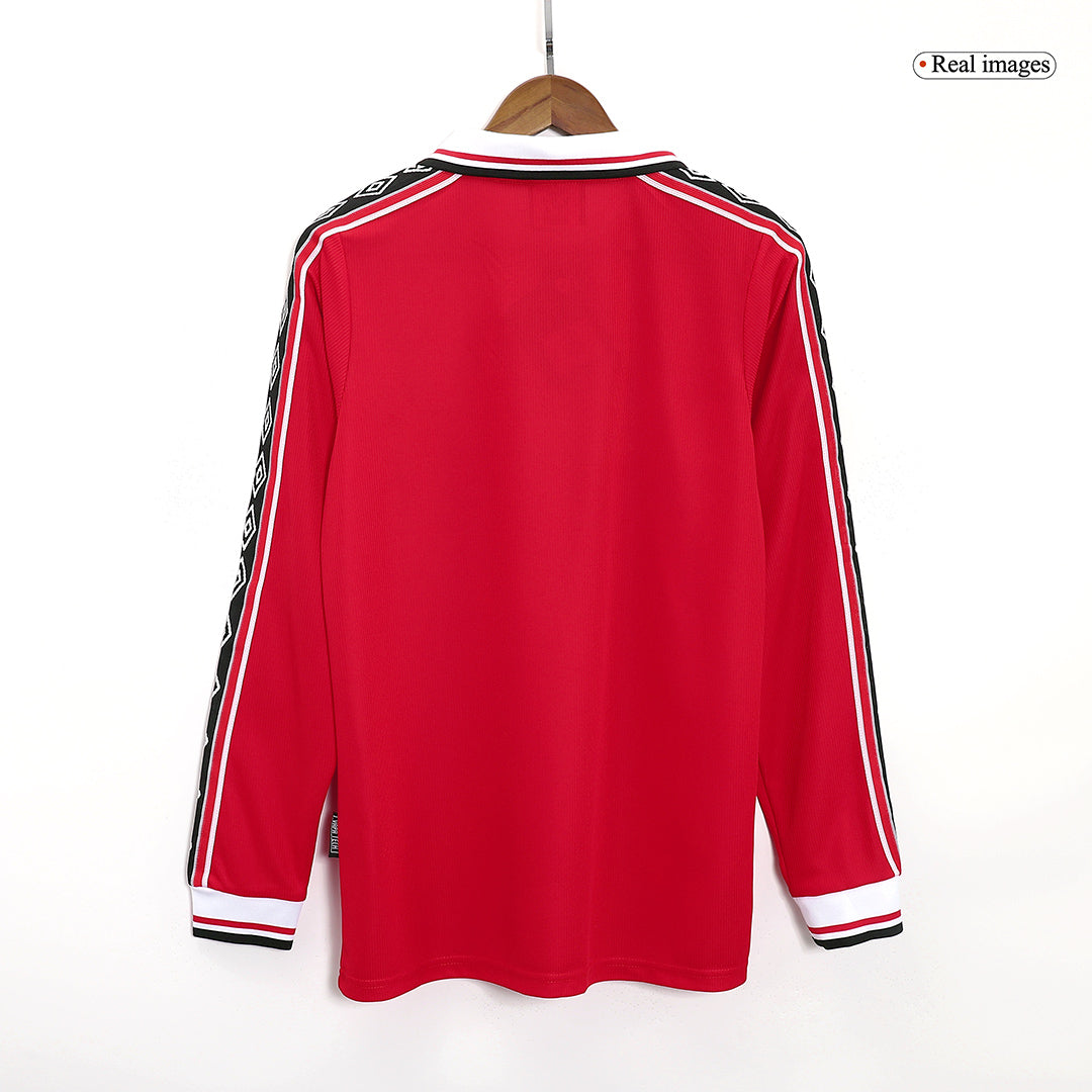 Retro Soccer Jersey Manchester United Home Long Sleeve 1998/99