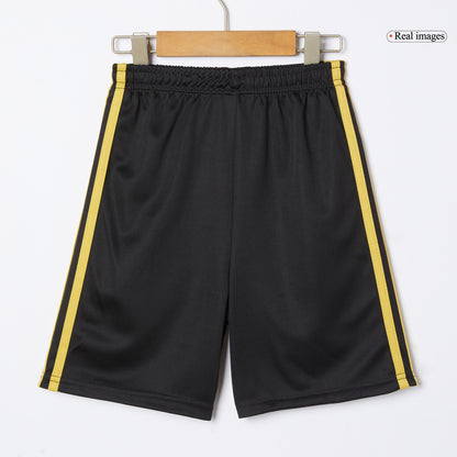 Kid's Mexico Third Away Soccer Jersey Kit(Jersey+Shorts) 2025 Black - Gold Cup