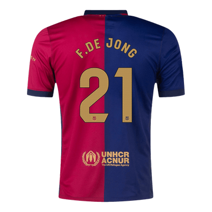 F.DE JONG #21 Barcelona Home Soccer Jersey 2024/25