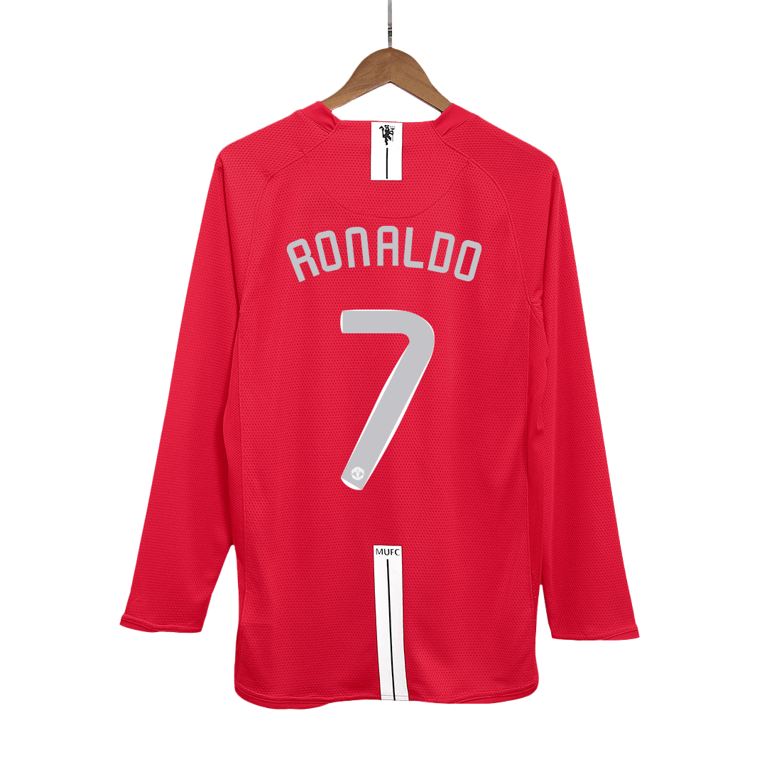 RONALDO #7 Manchester United Camiseta Retro de Fútbol Local 2007/08 - Final UCL