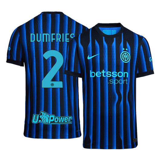DUMFRIES #2 Camiseta de fútbol local auténtica del Inter de Milán 2025/26