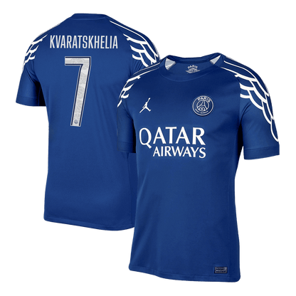 Camiseta de fútbol del PSG KVARATSKHELIA #7 cuarta equipación 2024/25 - UCL
