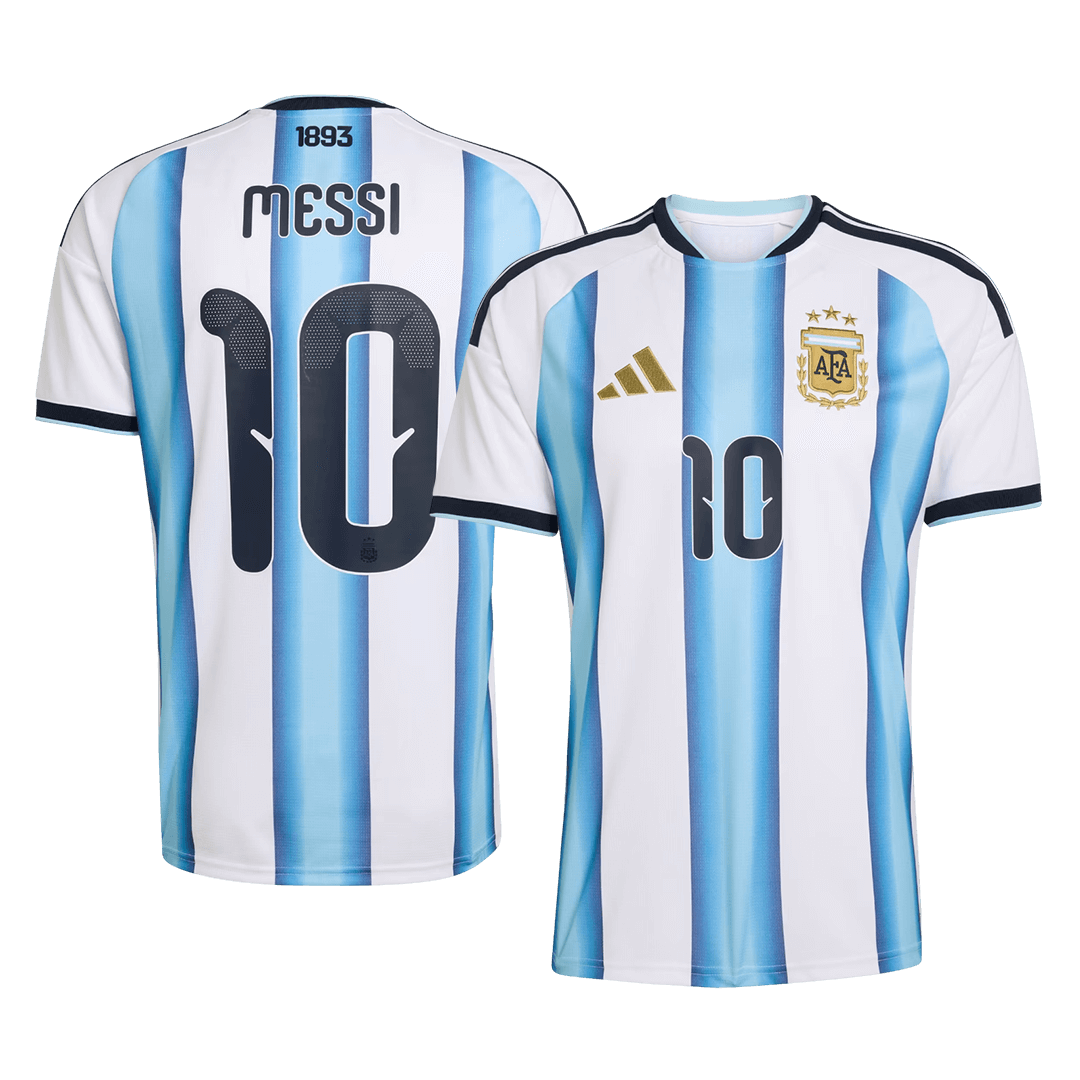 Messi 10 Argentina Doma?i Nogometni Dres SP 2026 Modro-Bel