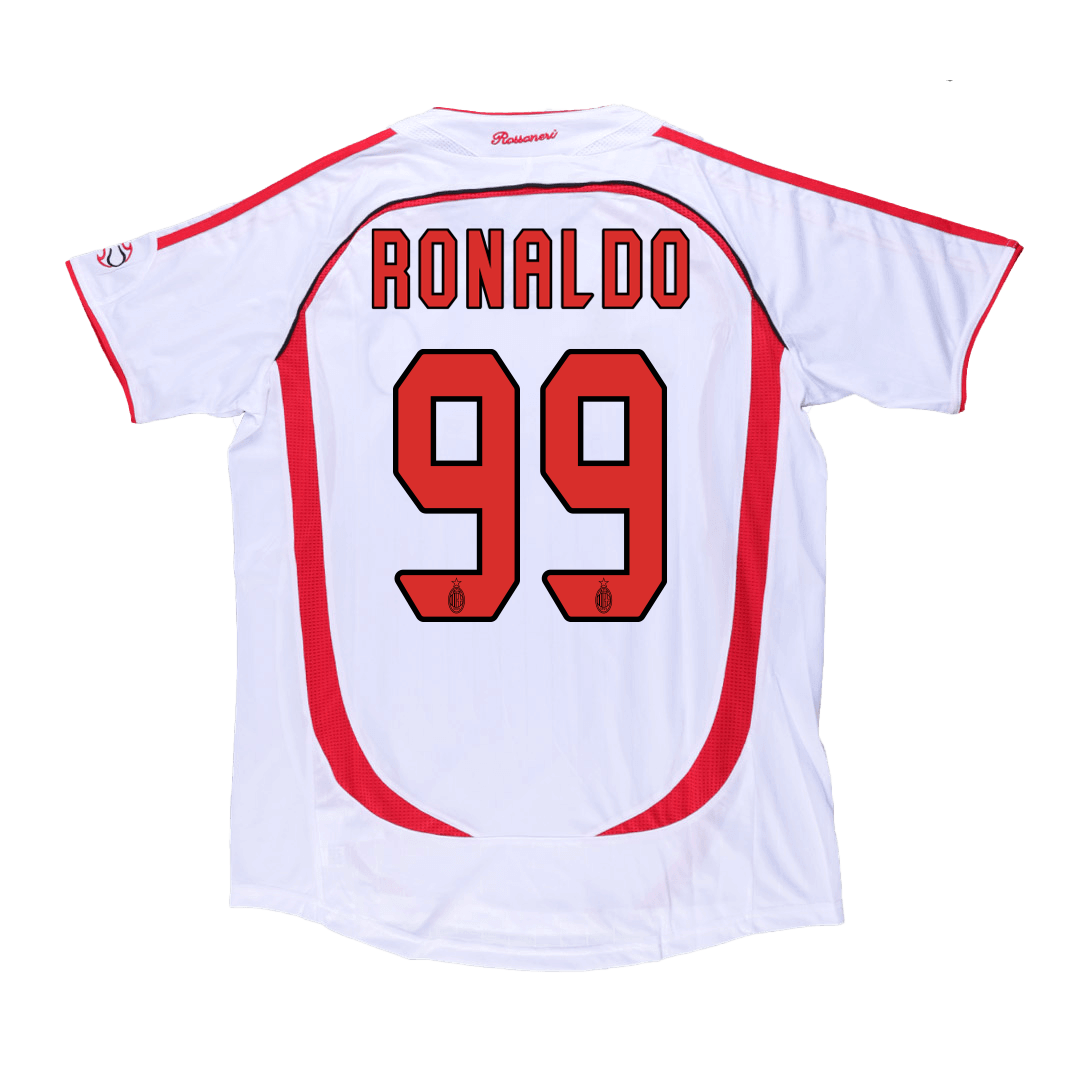 RONALDO #99 AC Milan Away Retro Soccer Jersey 2006/07 - UCL
