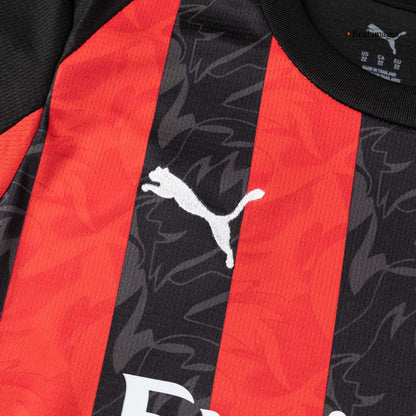 Domači nogometni dresi AC Milan za otroke, celoten komplet 2025/26