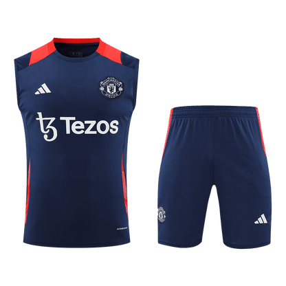 Manchester United Pre-Match Soccer Jersey Vest Kit(Jersey+Shorts) 2024/25