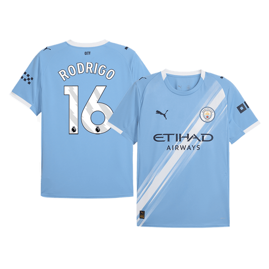 RODRIGO #16 Camiseta de Fútbol de Local del Manchester City 2025/26 Azul
