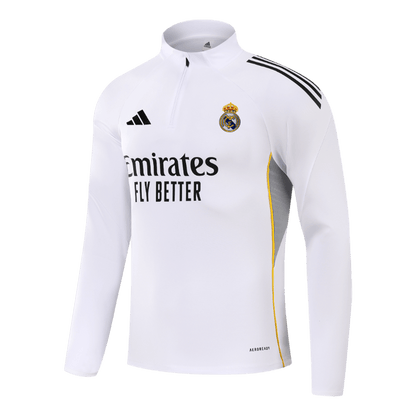 Real Madrid 1/4 Zip Tracksuit 2025/26 White