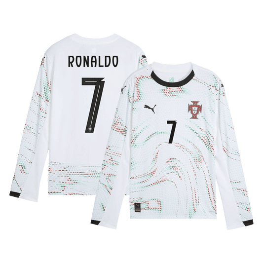RONALDO#7Portugal Nogometni dres Gostujo?i 2025 Dolgi rokavi