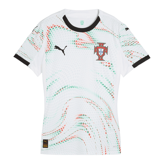Camiseta de fútbol de visitante de Portugal para mujer 2025 Blanca