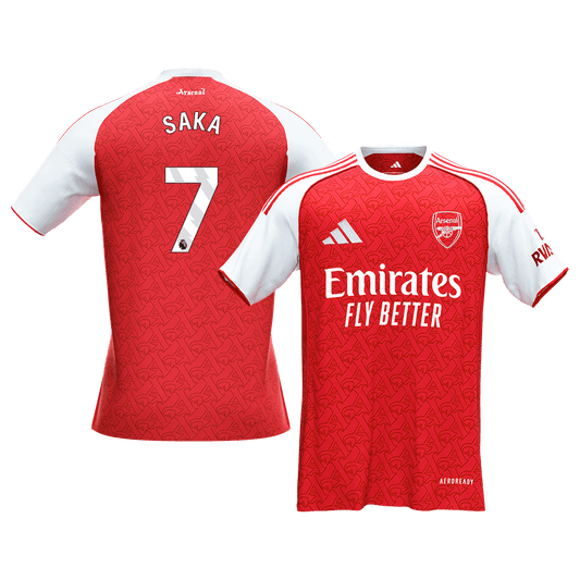 SAKA #7 Camiseta de fútbol local del Arsenal 2025/26 Roja