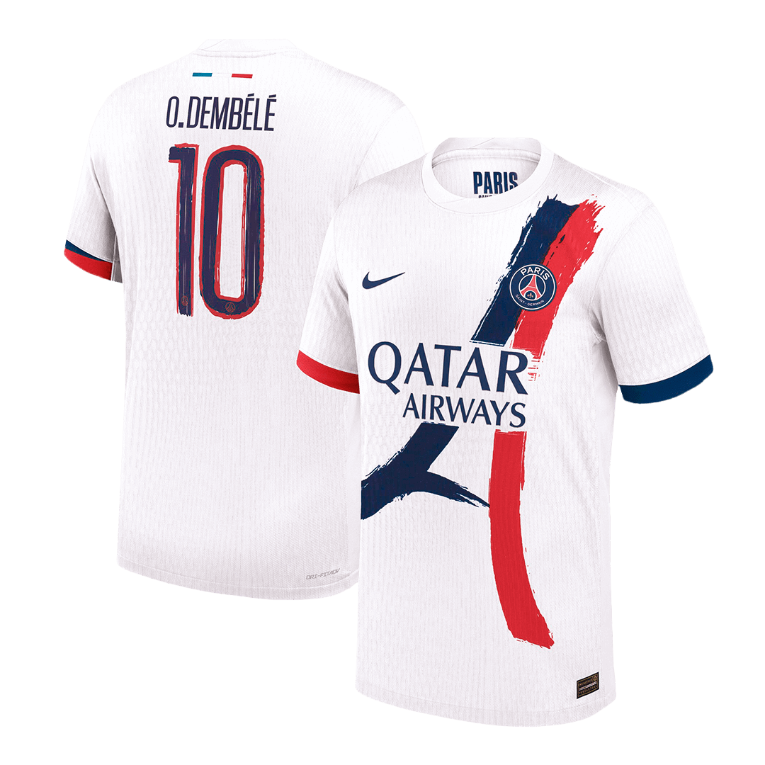PSG Authentic O.DEMBÉLÉ #10 Nogometni dres PSG Gostujoči dres 2024/25 - Liga prvakov