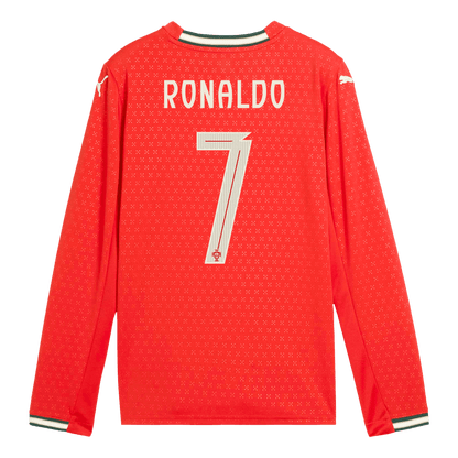 RONALDO #7 Portugal Home Long Sleeve Soccer Jersey 2025