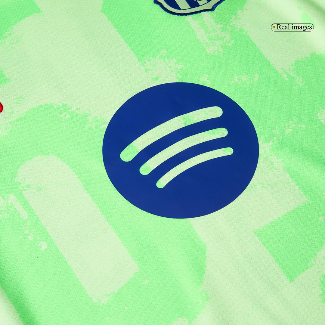 Barcelona Jersey RAPHINHA #11 Soccer Jersey Third Away 2024/25 - UCL (Spotify Logo Without Text)