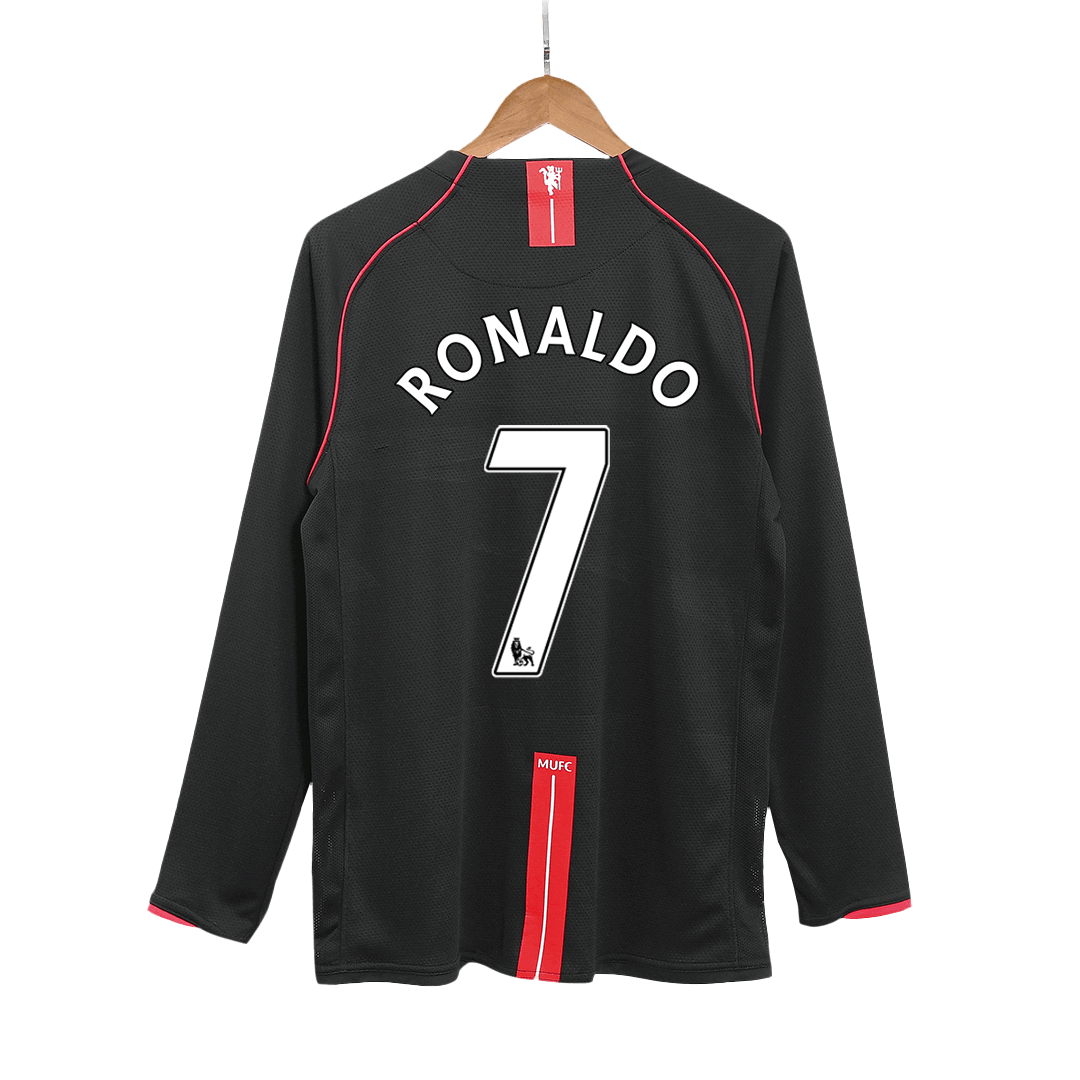 Camiseta de fútbol retro del Manchester United RONALDO #7 Segunda equipación 2007/08