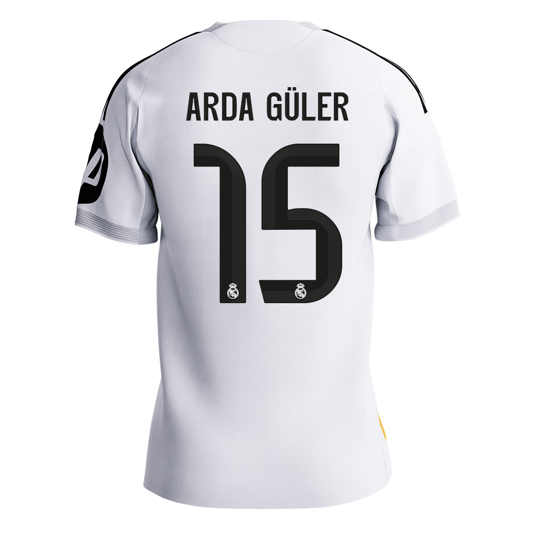ARDA GÜLER #15 Camiseta Versión Jugador Local del Real Madrid 2025/26