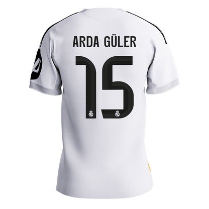ARDA GÜLER #15 Camiseta Versión Jugador Local del Real Madrid 2025/26
