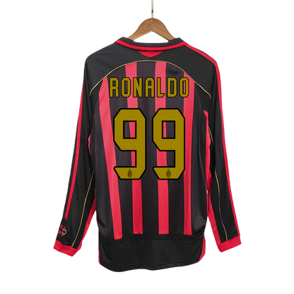 RONALDO #99 AC Milan Domači Retro Nogometni Dres z Dolgimi Rokavi 2006/07
