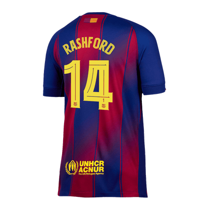 RASHFORD #14 Barcelona doma?a nogometna majica 2025/26 rde?a in modra - UCL
