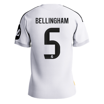 Real Madrid BELLINGHAM #5 Home Soccer Jersey Authentic 2025/26