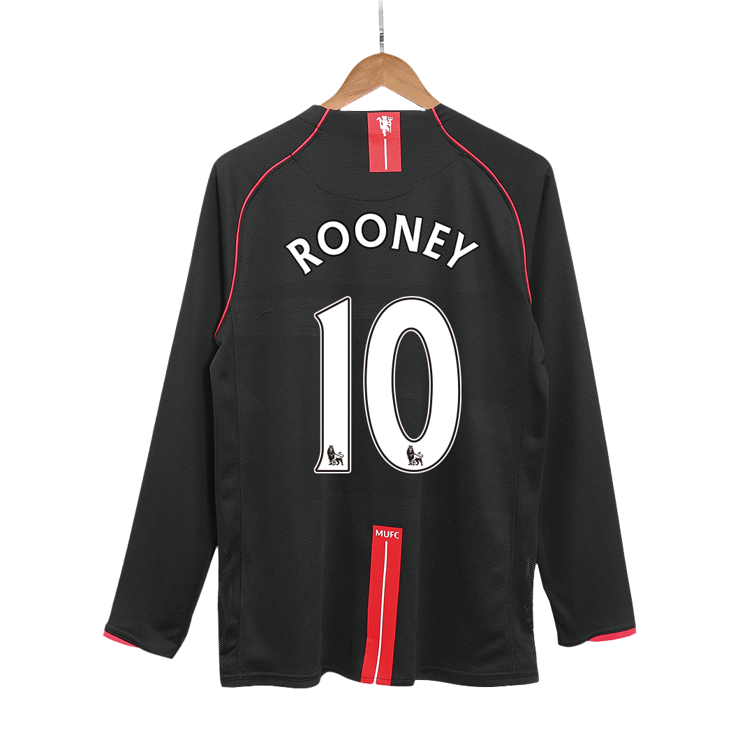 Camiseta de fútbol retro de visitante ROONEY #10 Manchester United 2007/08