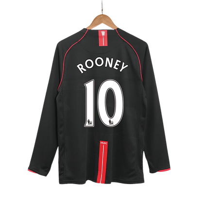 Camiseta de fútbol retro de visitante ROONEY #10 Manchester United 2007/08