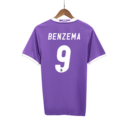 BENZEMA #9 Camiseta de fútbol retro de visitante del Real Madrid 2016/17