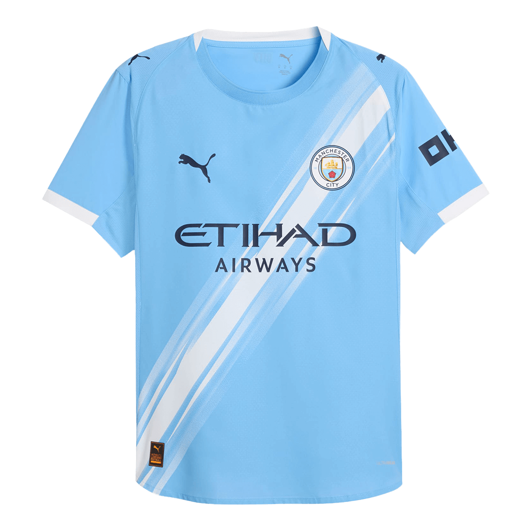 HAALAND #9 Authentic Manchester City Home Soccer Jersey 2025/26 Blue