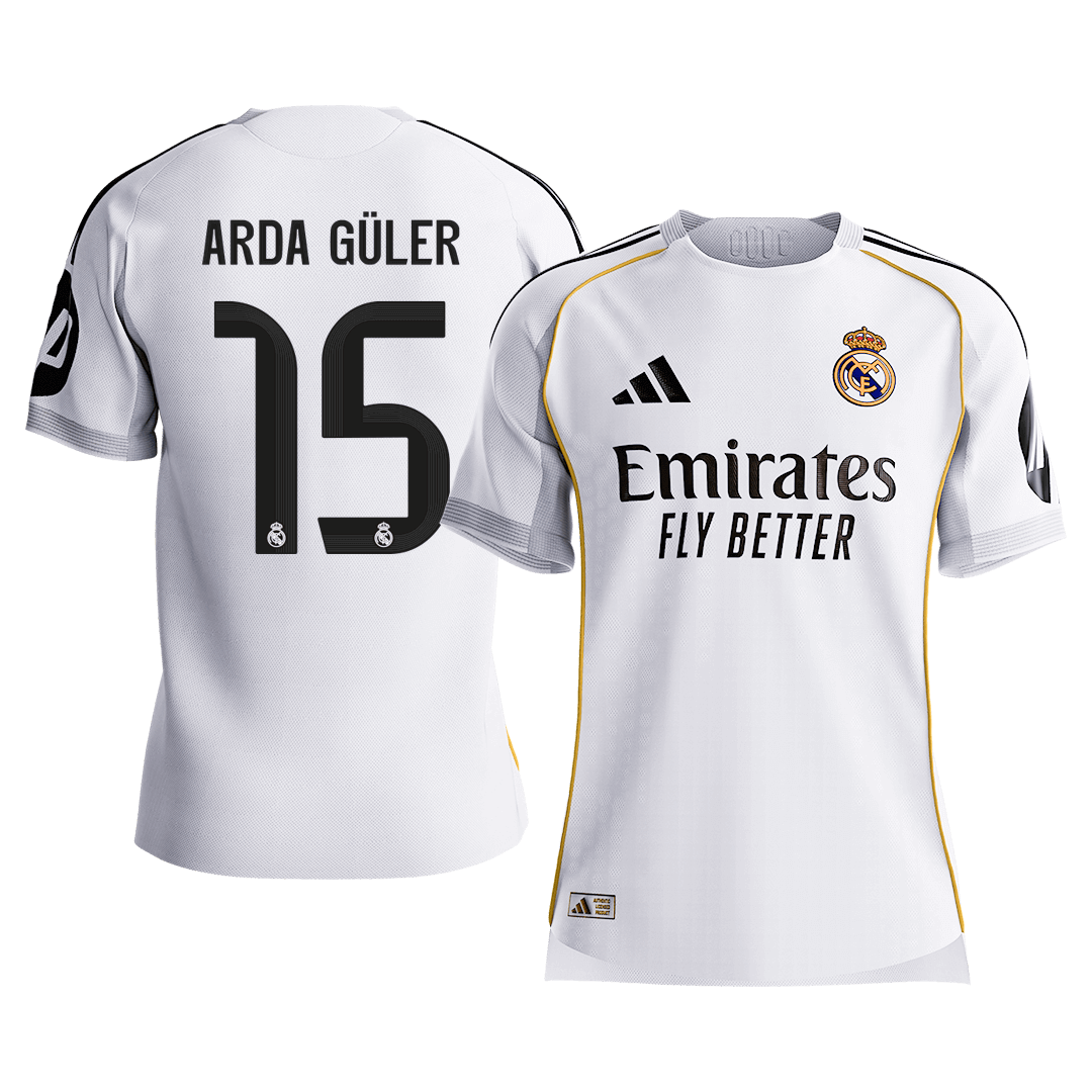 ARDA GÜLER #15 Camiseta Versión Jugador Local del Real Madrid 2025/26