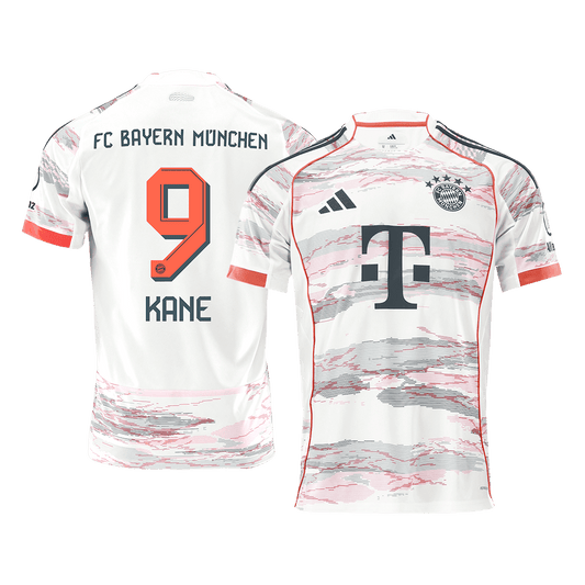 Camiseta de fútbol de visitante del Bayern de Múnich KANE #9 2025/26 Blanca