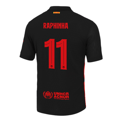 Authentic RAPHINHA #11 Barcelona 2024/25 Black - UCL (prej?nji sponzor)
