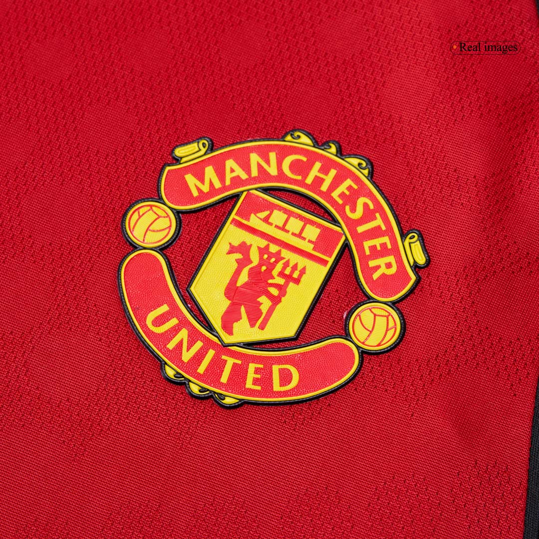 B.FERNANDES #8 Manchester United Home Authentic Soccer Jersey 2025/26