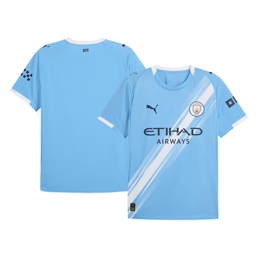 Camiseta de fútbol de local del Manchester City 2025/26 azul