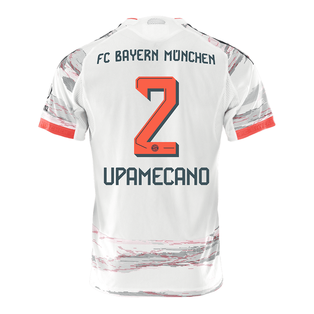 UPAMECANO #2 Bayern München Gostujoč Avtentičen Nogometni Dres 2025/26