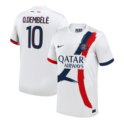 Camiseta de fútbol del PSG O.DEMBÉLÉ #10 PSG visitante personalizada 2024/25