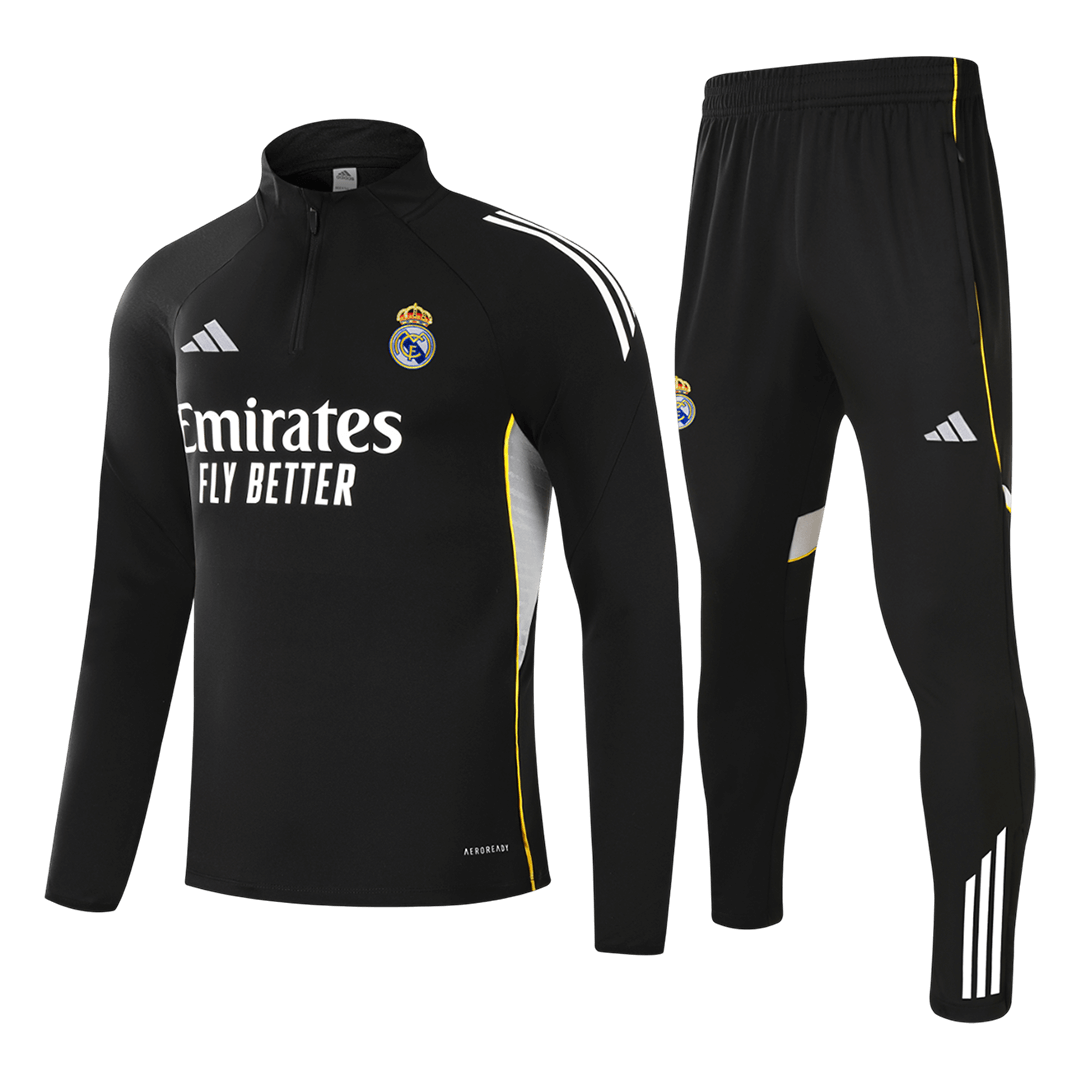 Real Madrid trenerka z zadrgo do četrtine 2025/26 črna