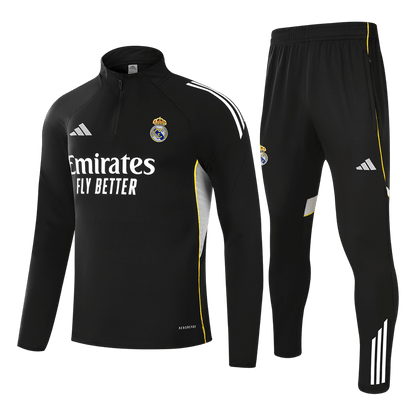Real Madrid trenerka z zadrgo do četrtine 2025/26 črna