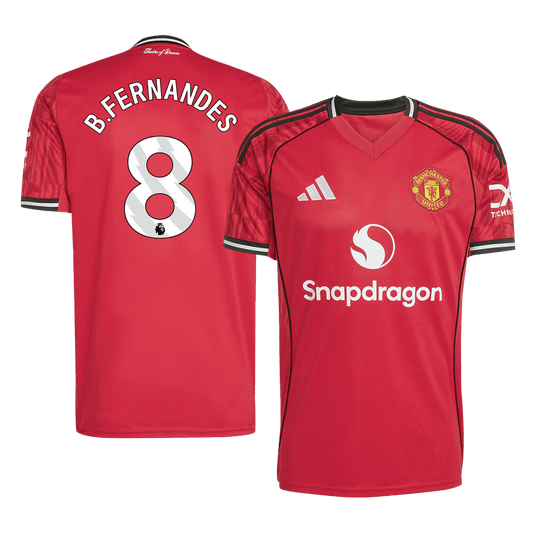 B.FERNANDES #8 Domači nogometni dres Manchester United 2025/26