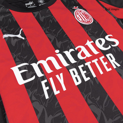 Camiseta de fútbol local AC Milan 2025/26 Roja y Negra