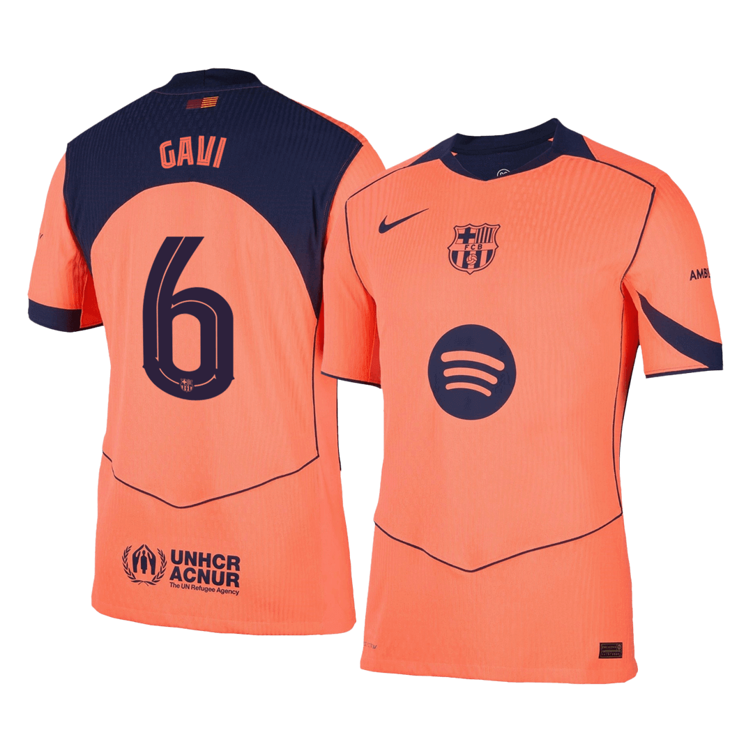 GAVI #6 Camiseta de fútbol auténtica FC Barcelona Tercera 2025/26 - UCL