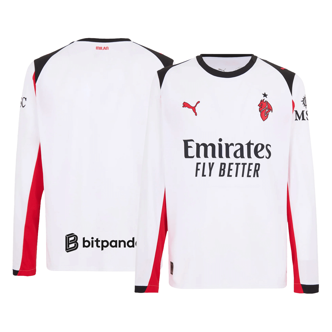 Camiseta de Fútbol Manga Larga Visitante AC Milan 2025/26