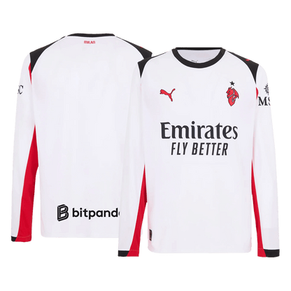 Camiseta de Fútbol Manga Larga Visitante AC Milan 2025/26