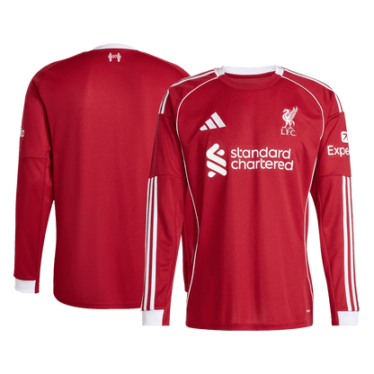 Liverpool Home Long Sleeve Soccer Jersey 2025/26