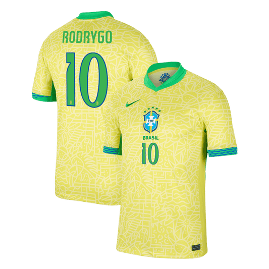 RODRYGO #10 Camiseta de Fútbol de Brasil Local Copa América 2024