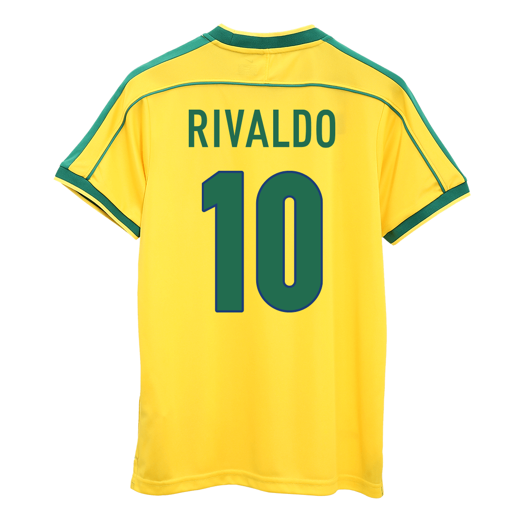 Rivaldo #10 Retro 1998 Brazilski Doma?i Nogometni Dres - Svetovno Prvenstvo