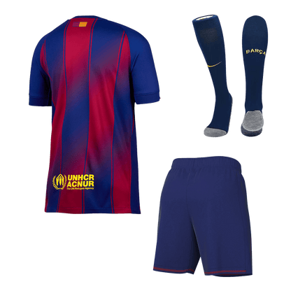 Equipación completa de la camiseta local del Barcelona 2025/26