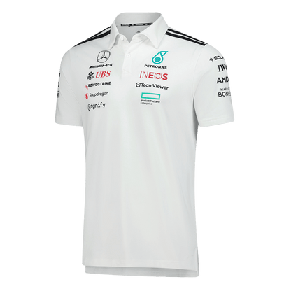 Mercedes AMG Petronas F1 2025 Team Polo White