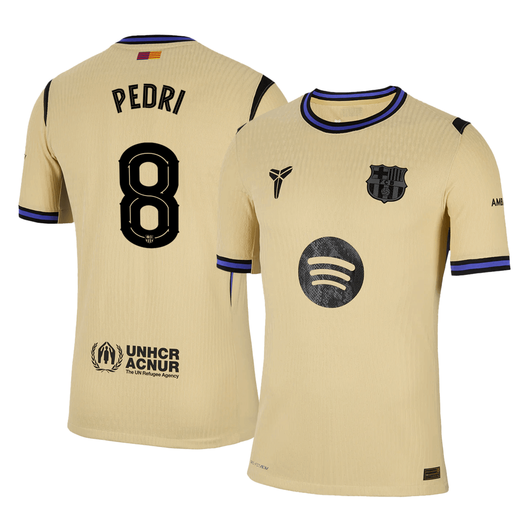 PEDRI #8 Barcelona Away Authentic Soccer Jersey 2025/26 - UCL