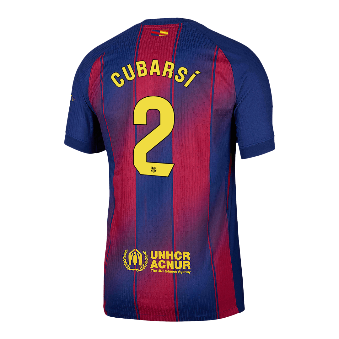 CUBARS¨ª#2 Authentic Barcelona Doma?a nogometna majica 2025/26 Rde?a in modra