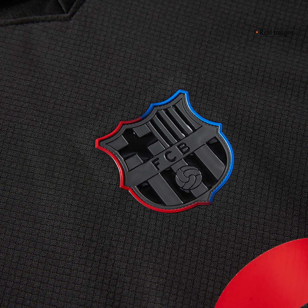 Equipaciones de fútbol de visitante personalizadas para niños del Barcelona 2024/25 - Logo de Spotify sin texto